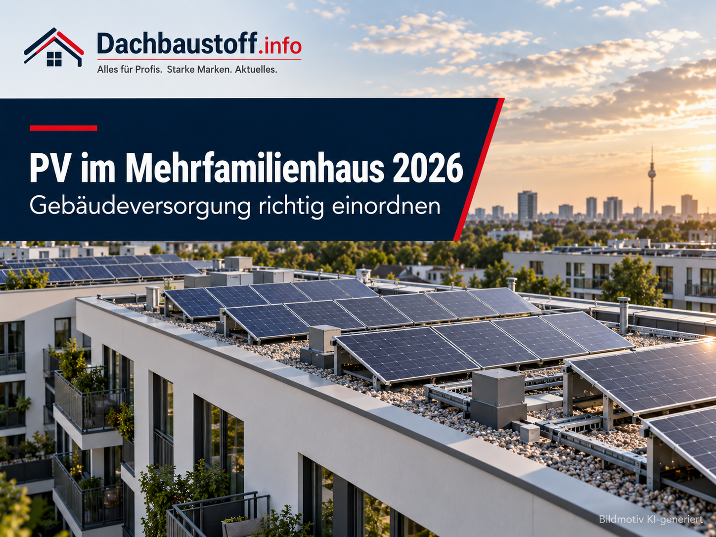 PV auf dem Mehrfamilienhaus 2026: Dachtechnik und gemeinschaftliche Gebäudeversorgung zusammen denken