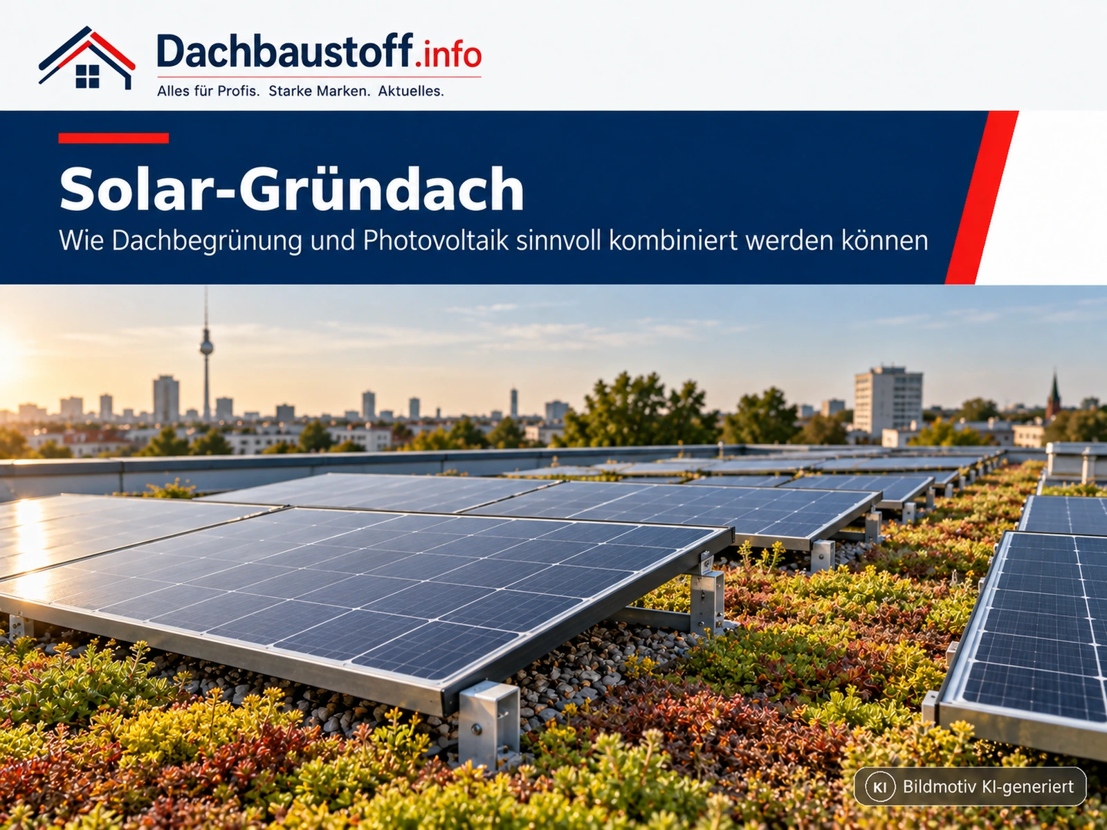 Solar-Gründach: Wie Dachbegrünung und Photovoltaik sinnvoll kombiniert werden können
