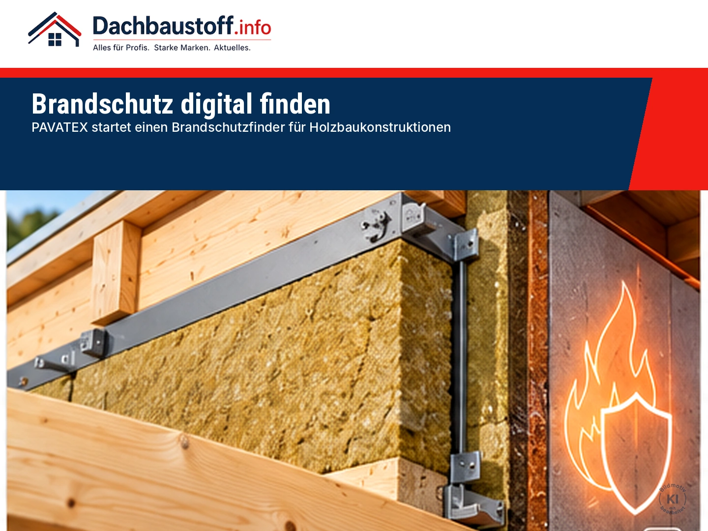 Brandschutz digital finden: PAVATEX startet einen Brandschutzfinder für Holzbaukonstruktionen